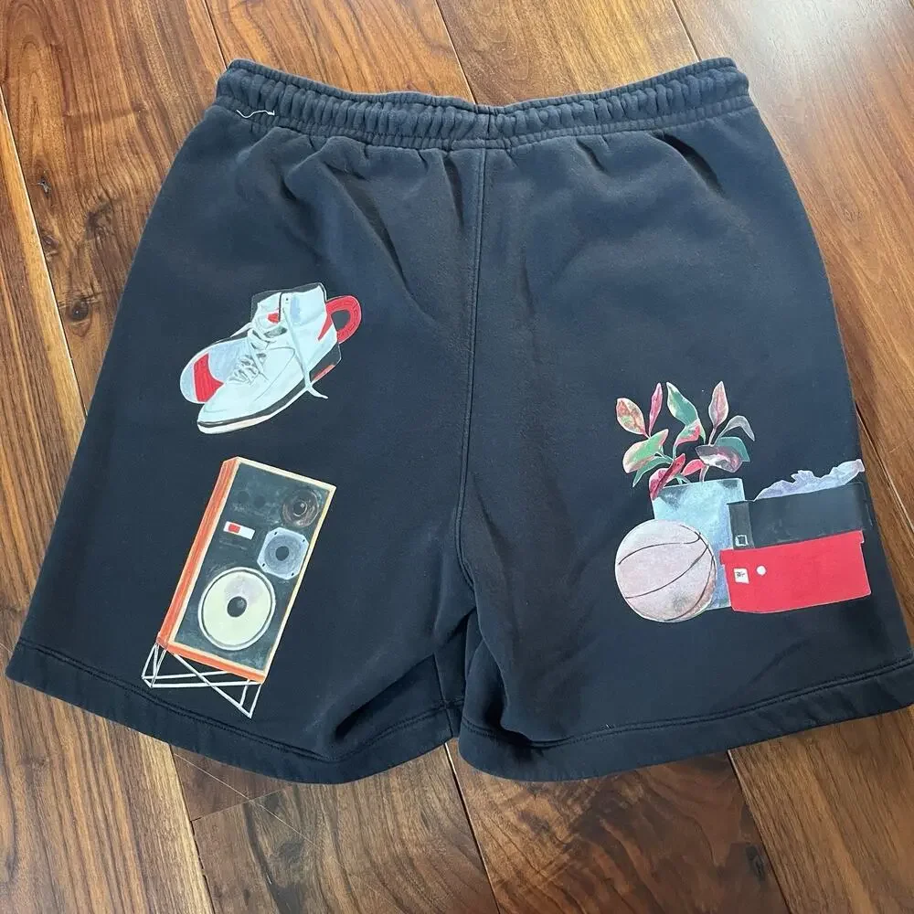 Jordan Flight Artist Series Jacob Rochester Fleece Sweat Shorts Black Size L